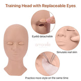 Mannequin head with replaceable eye
