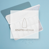 Refill Full Cover Nail Tip - Stiletto Medium Size 0