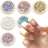 Nail Art - Sequin Multi Color Pack of 6